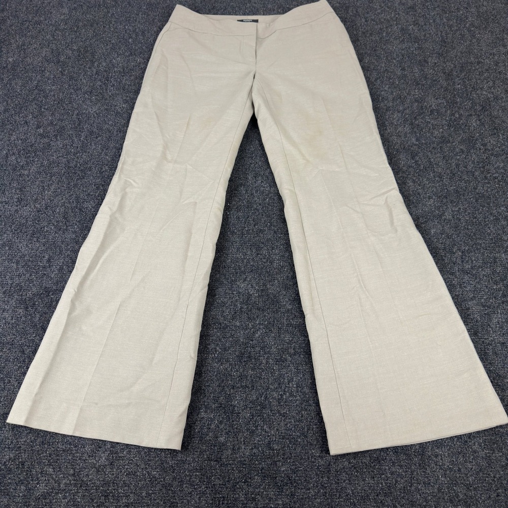 Alfani Petite Beige Wide Leg Dress Pants Trousers Size 4P Tan Lined Professional